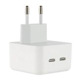 Блок питания (зарядка) для iPhone/iPad 35W, 2*USB-C с кабелем
