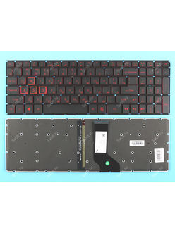 Клавиатура для Acer Nitro 5 AN515-52 черная с подсветкой
