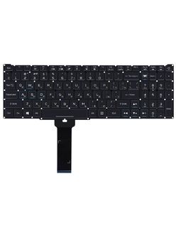 Клавиатура для Acer Predator Helios 300 PH315-52 черная с белой подсветкой