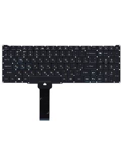 Клавиатура для Acer Predator Helios 300 PH315-53 (широкий шлейф)  черная с RGB подсветкой