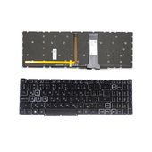 Клавиатура для Acer Nitro 5 AN515-45 (широкий шлейф) черная с RGB подсветкой