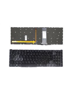 Клавиатура для Acer Nitro 5 AN517-41 (широкий шлейф) черная с RGB подсветкой