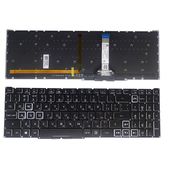 Клавиатура для Acer Nitro 5 AN515-45 (узкий шлейф) черная с RGB подсветкой