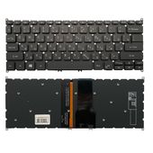 Клавиатура для Acer Spin 3 SP314-51 черная с подсветкой
