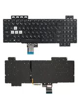 Клавиатура для Asus TUF Gaming FX505DY черная с белой подсветкой