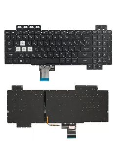 Клавиатура для Asus TUF Gaming FX505DY черная с белой подсветкой