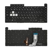 Клавиатура для Asus ROG Strix G15 G512LU черная с подсветкой (RGB 4 Zone)