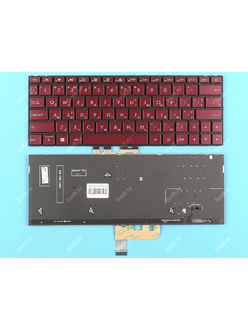 Клавиатура для Asus Zenbook UX333F красная с подсветкой