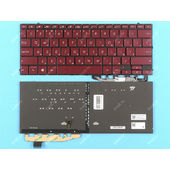 Клавиатура для Asus Zenbook UX391F красная с подсветкой