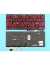Клавиатура для Asus Zenbook UX391U красная с подсветкой