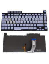 Клавиатура для Asus ROG Strix G15 G512L голубая с подсветкой (RGB 4 zone)