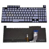 Клавиатура для Asus ROG Strix G G731G голубая с подсветкой (RGB 4 Zone)