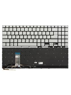 Клавиатура для Asus Vivobook 16X M1603Q серебристая с подсветкой