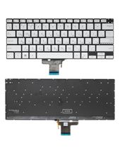Клавиатура для Asus VivoBook Pro 14 M3400Q серебристая с подсветкой