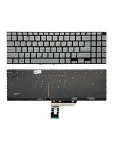 Клавиатура для Asus VivoBook Pro 15 M6500I серебристая с подсветкой