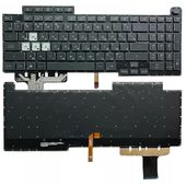 Клавиатура для Asus ROG Strix G17 Advantage Edition G713Q черная с подсветкой (4 ZONE RGB)