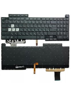 Клавиатура для Asus ROG Strix G17 G713Q черная с подсветкой (4 ZONE RGB)