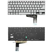Клавиатура для Asus VivoBook 14 M1402I серебристая с подсветкой