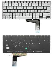 Клавиатура для Asus VivoBook 14X M1403Q серебристая с подсветкой