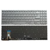 Клавиатура для Asus Vivobook 15X K3504V серебристая с подсветкой