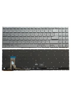 Клавиатура для Asus VivoBook Go 15 E1504F серебристая с подсветкой