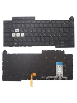 Клавиатура для Asus ROG Strix G15 G513I черная с подсветкой (4 ZONE RGB)