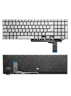 Клавиатура для Asus VivoBook 17 M1702Q серебристая с подсветкой