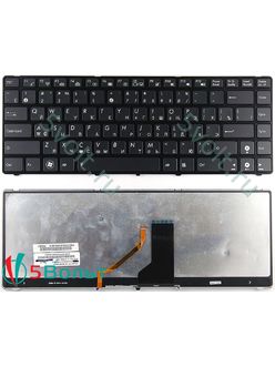 Клавиатура для ноутбука Asus UL30, UL30V, UL80, UL80V черная с подсветкой