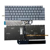Клавиатура для Dell Latitude 7455 (P190G) голубая с подсветкой