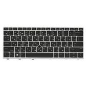 Клавиатура для HP EliteBook 730 G5 черная с подсветкой и указателем