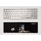 Клавиатура для HP Pavilion x360 15-ER0000UR серебристая с подсветкой