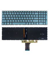 Клавиатура для HP 15-EG1000UR сине-зеленая с подсветкой