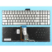 Клавиатура для HP Pavilion 17-AB000UR серебристая с подсветкой