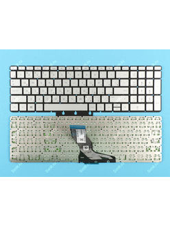Клавиатура для HP Pavilion 15-CC500 серии серебристая с подсветкой