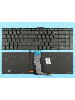 Клавиатура для HP Pavilion Gaming 15-DP0000UR черная с зеленой подсветкой