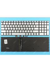Клавиатура для HP 15-DW0000UR серебристая с подсветкой