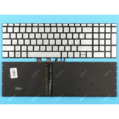 Клавиатура для HP Pavilion X360 15-CR0000UR серебристая с подсветкой