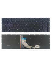 Клавиатура для HP Pavilion Gaming 15-DK1000UR черная с фиолетовой подсветкой