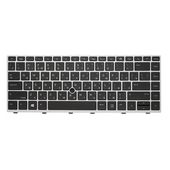 Клавиатура для HP EliteBook 745 G5 черная с подсветкой и указателем