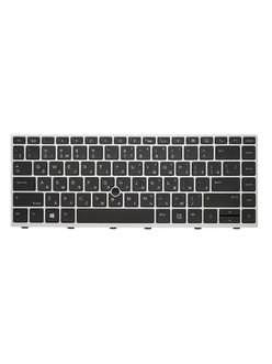 Клавиатура для HP EliteBook 840 G6 черная с подсветкой и указателем