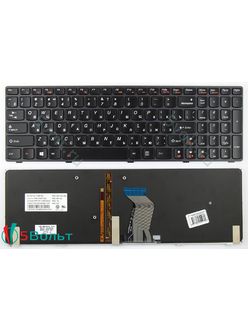 Клавиатура для ноутбука Lenovo Y580 черная с подсветкой