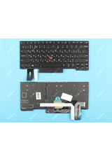 Клавиатура для ноутбука Lenovo ThinkPad T490 черная с подсветкой