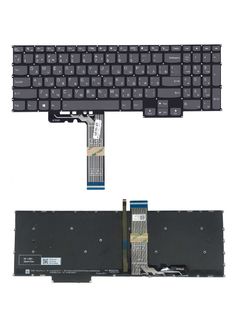 Клавиатура для Lenovo IdeaPad 5 Pro 16ARH7 серая с подсветкой