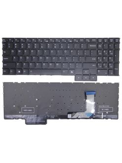 Клавиатура PH5CYXBG-3T для Lenovo черная с белой подсветкой