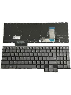 Клавиатура PH5CYXBG-3T для Lenovo серая с белой подсветкой