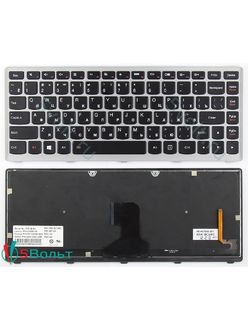 Клавиатура для ноутбука Lenovo IdeaPad Z400 черная с подсветкой