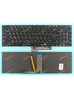 Клавиатура для MSI GE72 черная с RGB подсветкой