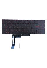 Клавиатура для MSI Bravo 15 (B5DD, B5ED) черная с красной подсветкой