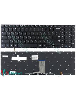Клавиатура для ноутбука Samsung NP780Z5E, 780Z5E черная с подсветкой