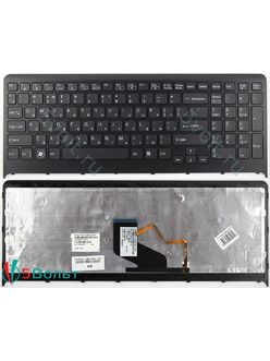 Клавиатура для ноутбука Sony Vaio VPC-F219FC черная с подсветкой